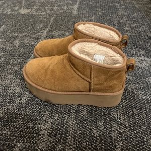 Ugg platform tan boots